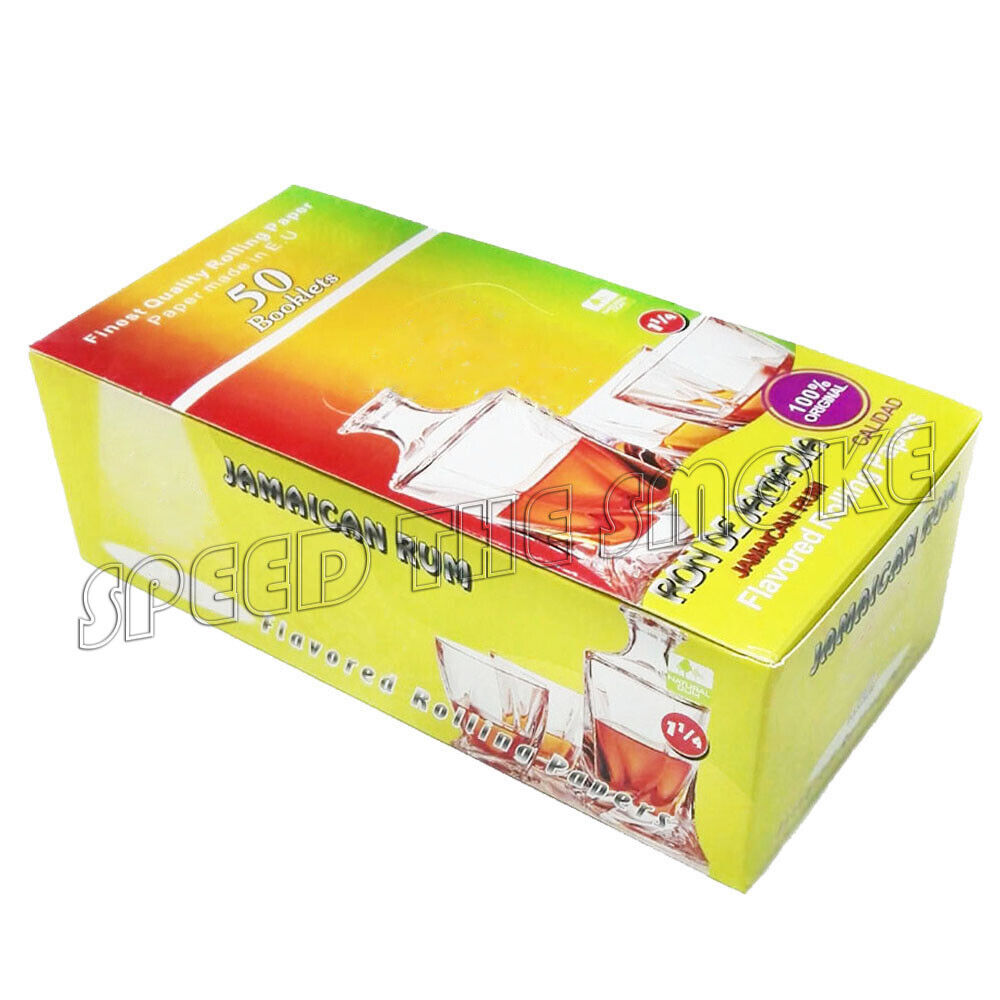 10 Packs JAMAICAN RUM Fruit & Honey Flavored Cigarette Rolling Paper 500 Papers