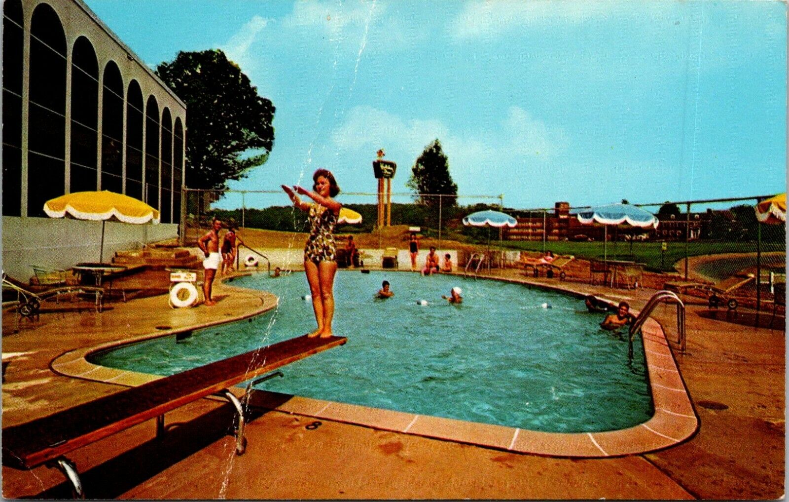 Holiday Inn Arlington VA Swimming Pool Postcard