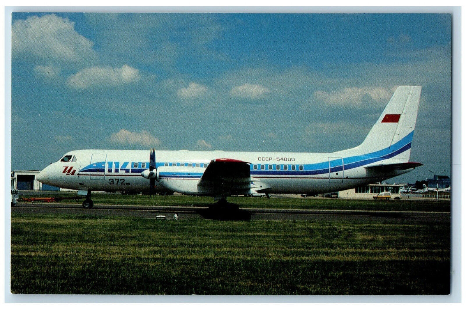 Russia Postcard Aerofloat Ilyushin IL 114 CCCP-54000 c1950\'s Vintage