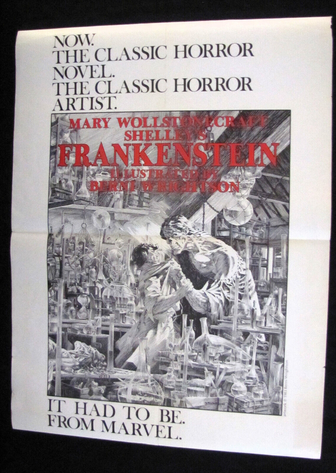 Bernie Wrightson’s Frankenstein promotional poster © 1983
