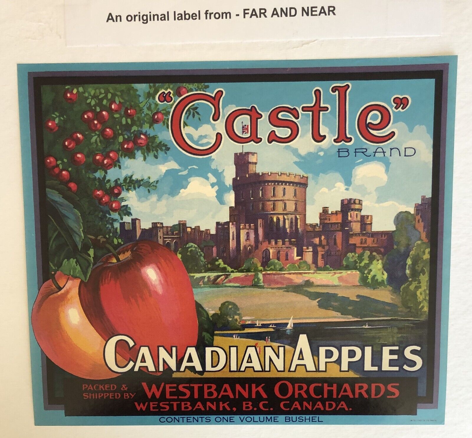 Castle Brand Apple Crate Label