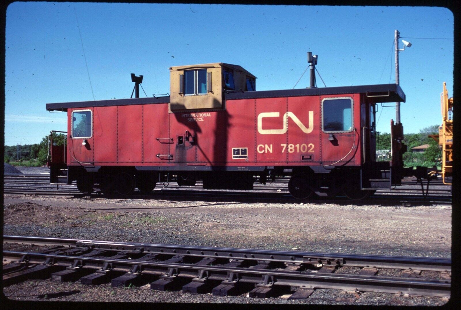 Original Rail Slide - CN Canadian National 78102 no location 7-1986