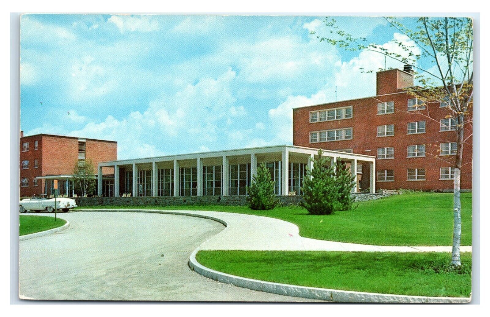 Postcard Charles Wesley Flint Dormitory, Syracuse Univ. NY J8