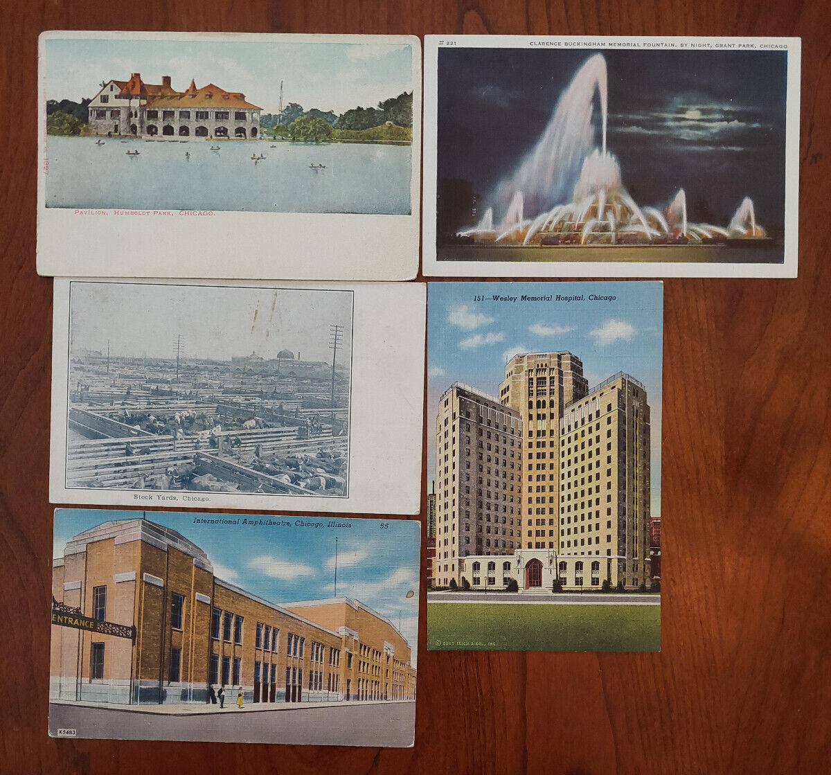 5 vintage postcards lot (early-mid 1900\'s); Chicago Illinois IL