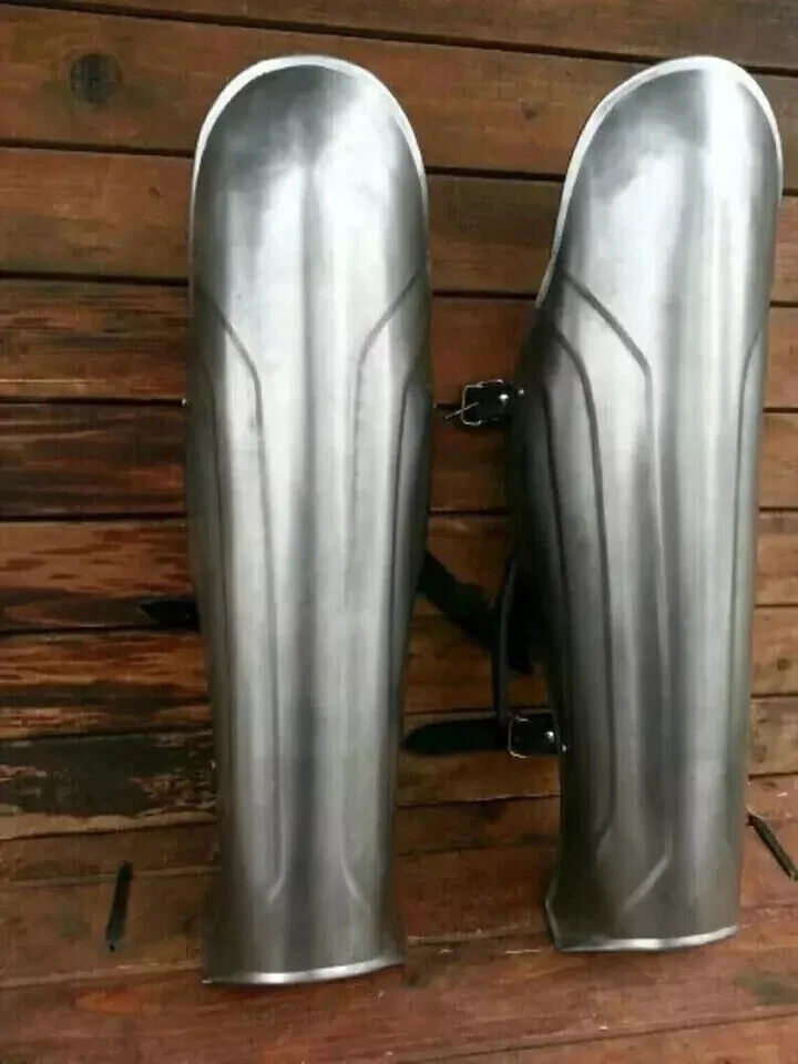 Unique Medieval Leg Guard Steel Leg Greaves Lerp Warrior Armor Silver Finish Dec