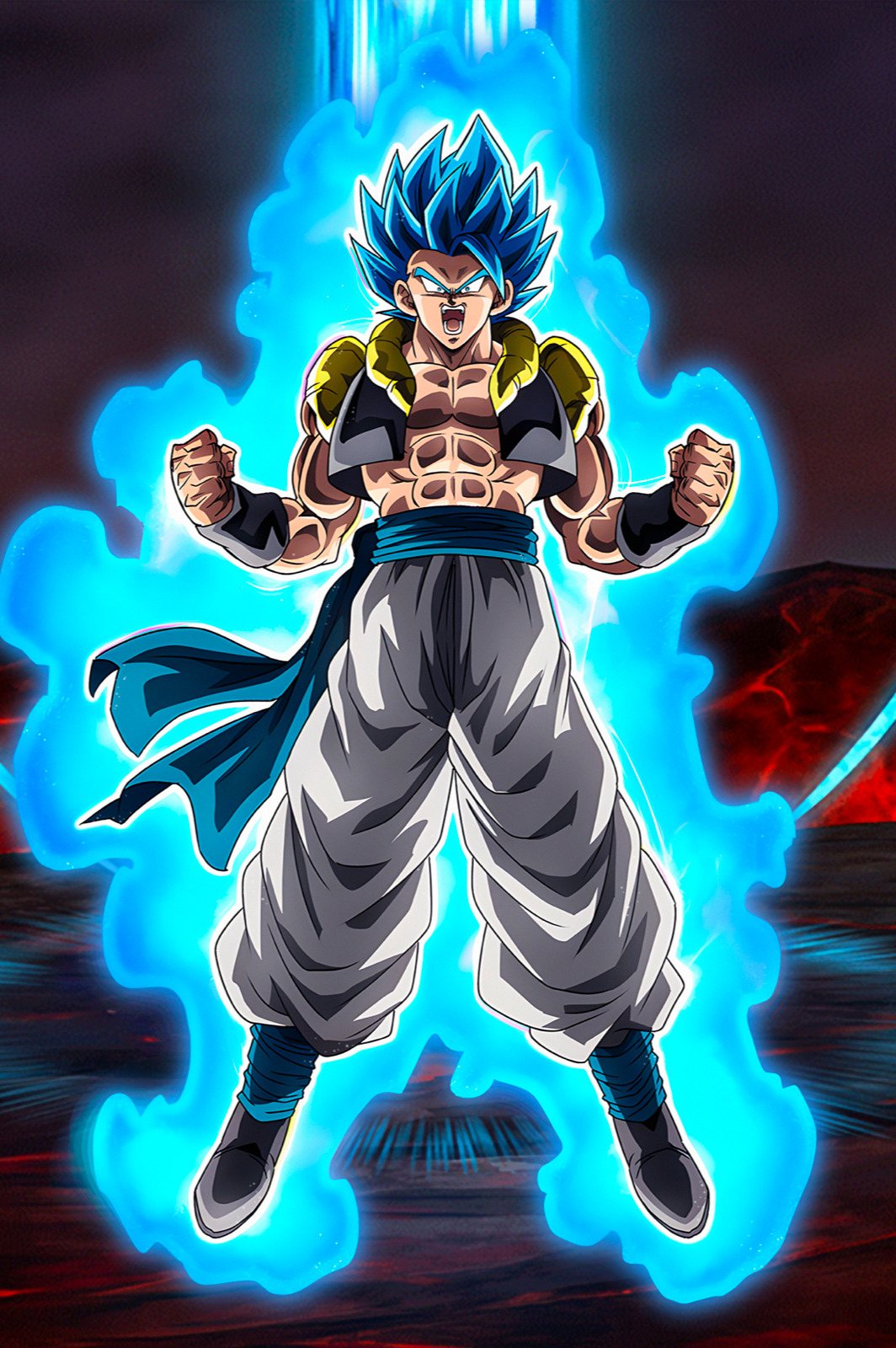 Dragon Ball Gogeta Blue power up 12in x 18in Poster 