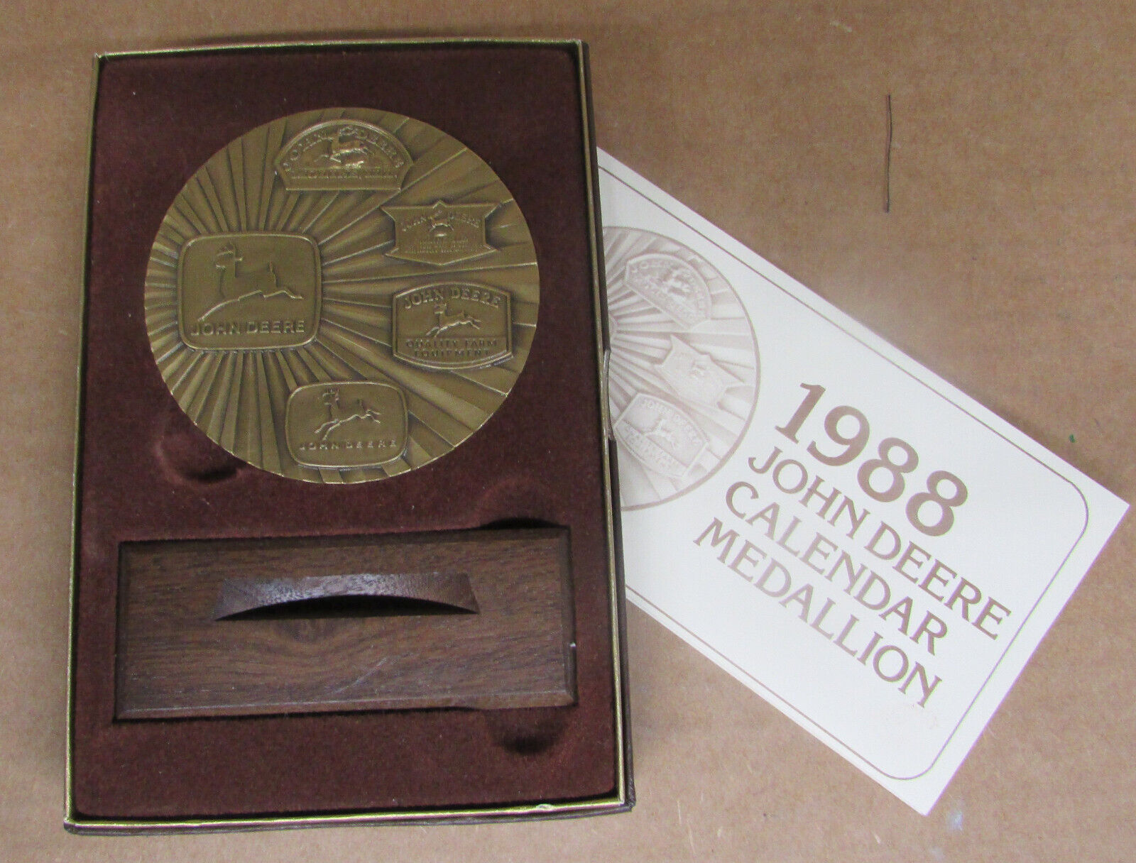 1988 John Deere Calendar Bronze Medallion 5 Logos Trademarks