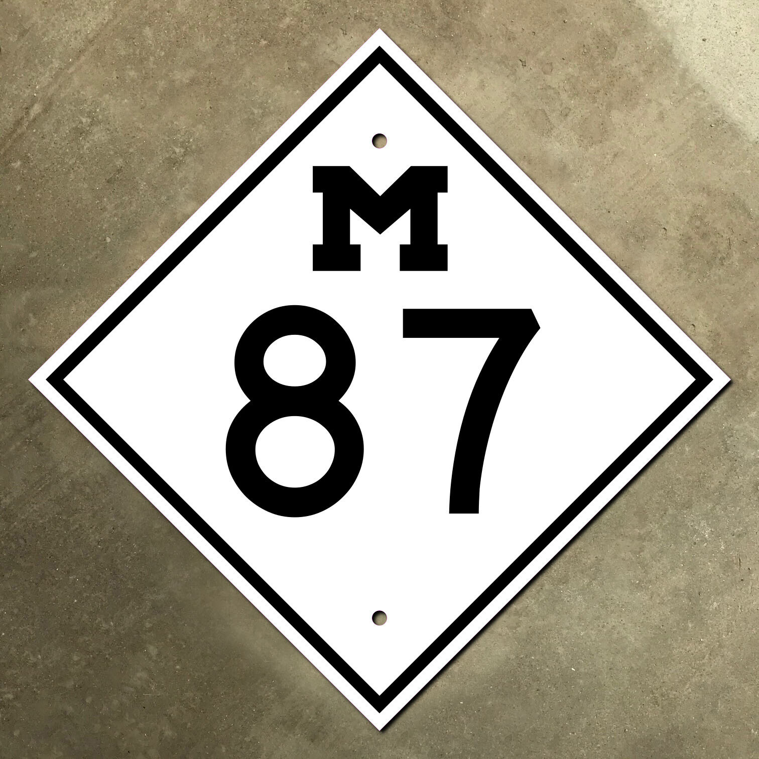 Michigan state route 87 highway marker road sign 1949
