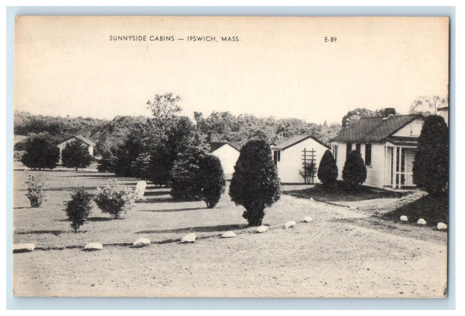 View Of Sunnyside Cabins Ipswich Massachusetts MA Unposted Vintage Postcard