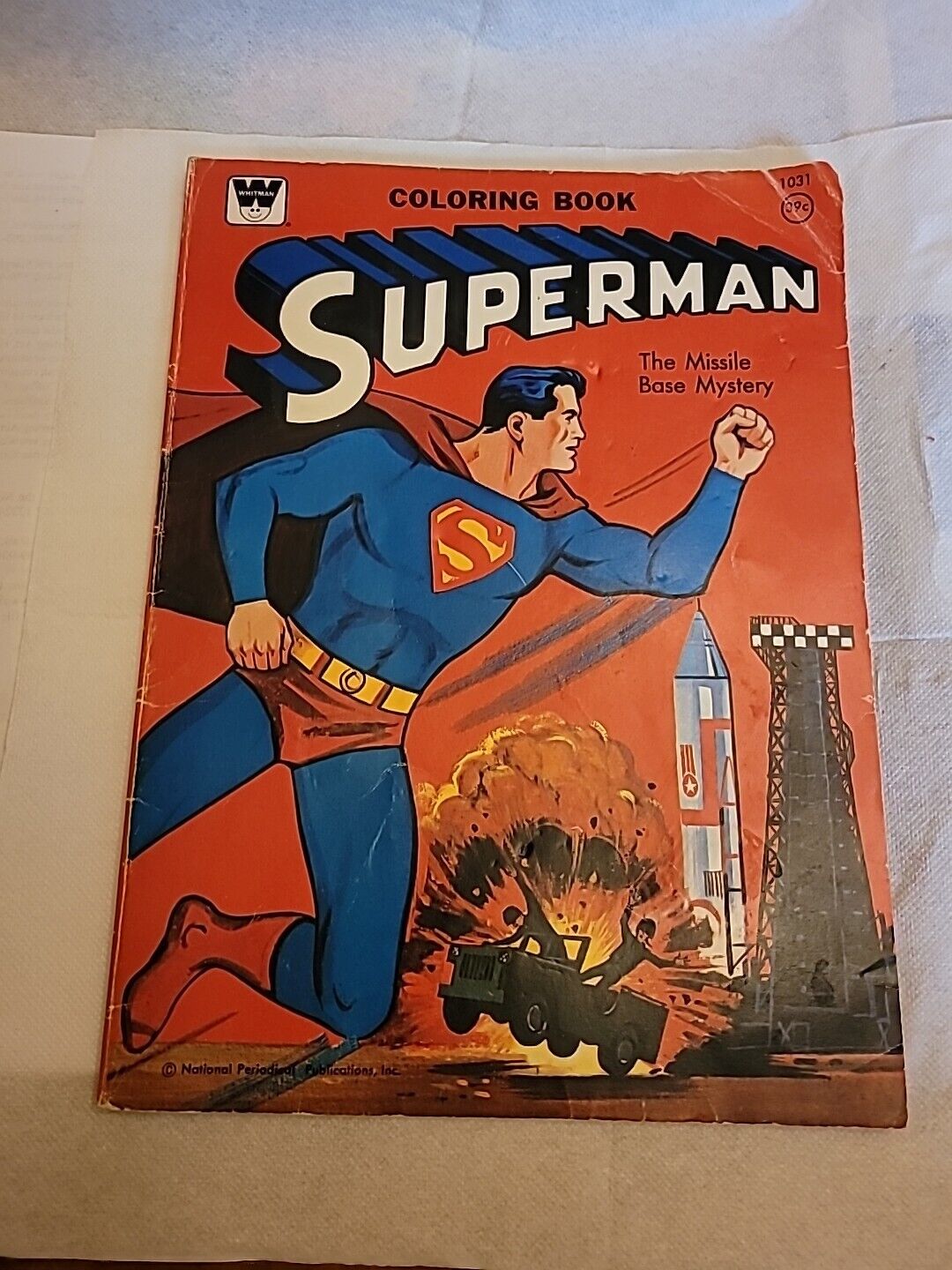 Vintage 1965 SUPERMAN Coloring Book Whitman Authorized Edition Super Hero