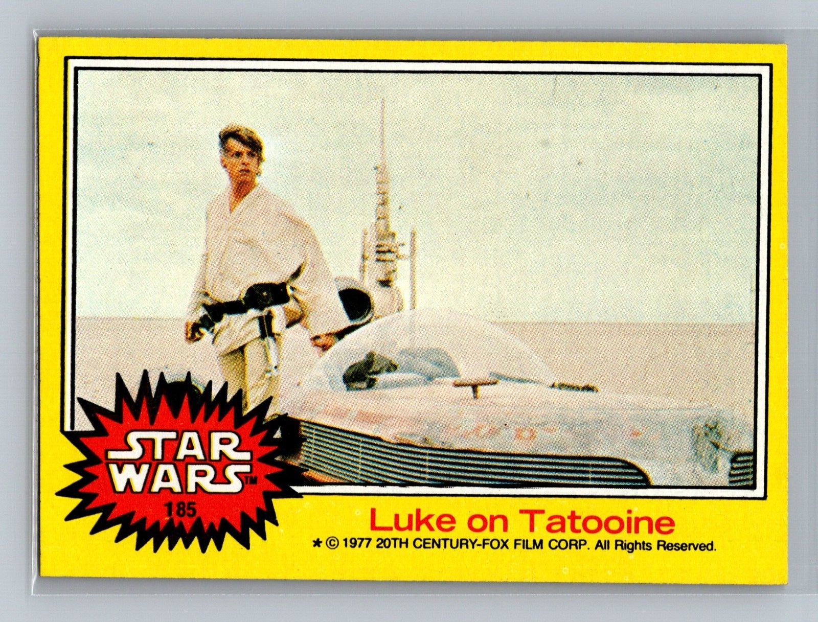 1977 Topps Star Wars Luke on Tatooine #185 - NEAR MINT to MINT