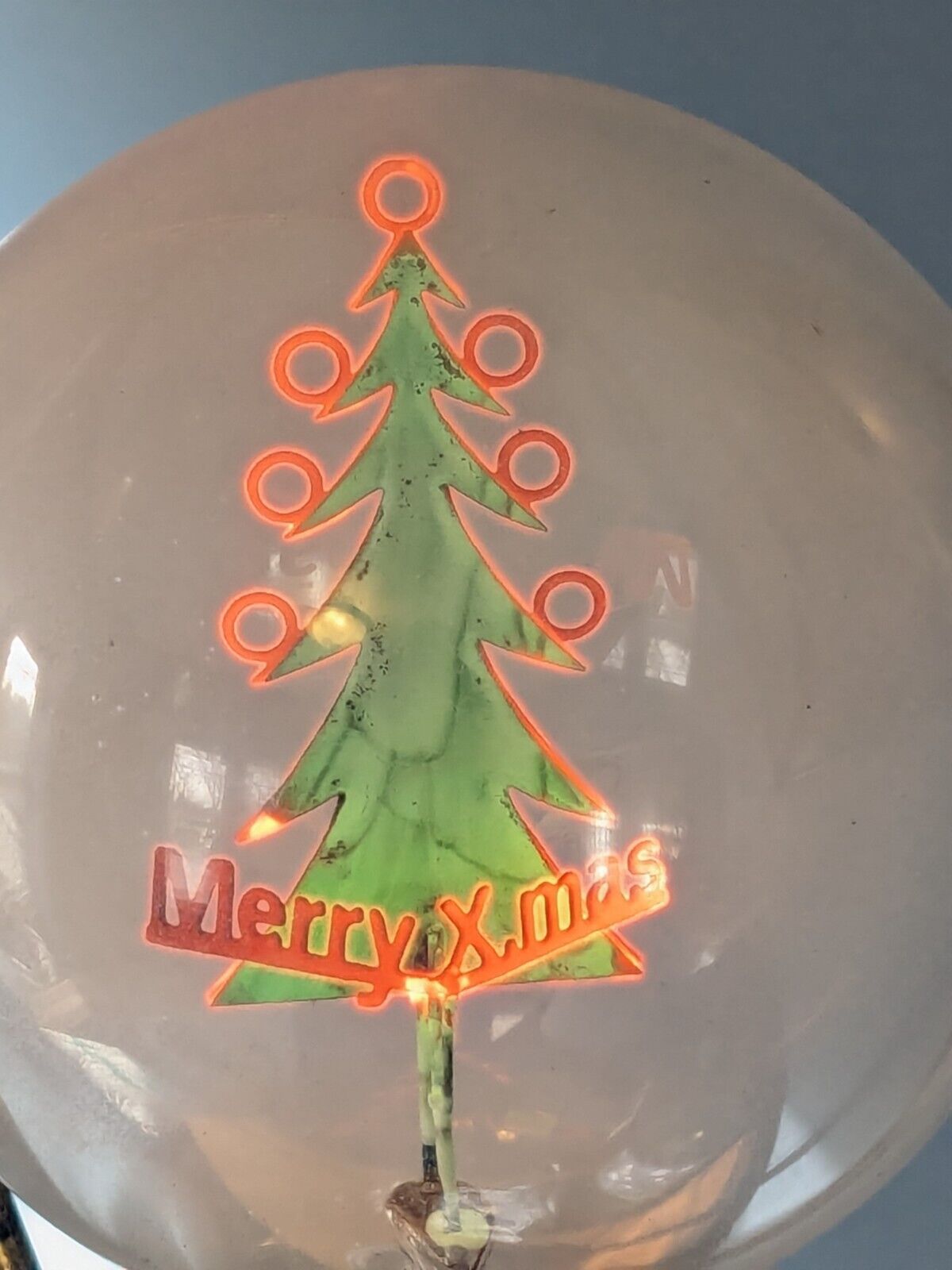 Vintage Duro-Lite Merry Christmas Mood-Lite Light Bulb NEON Original Box Working