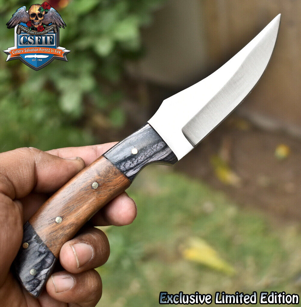CSFIF 7.5 in Custom Skinner Knife 440C Steel Walnut Wood Everyday Carry