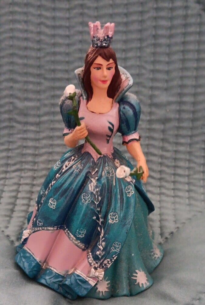 Plastoy Vintage Queen Figurine Blue Pink Dress
