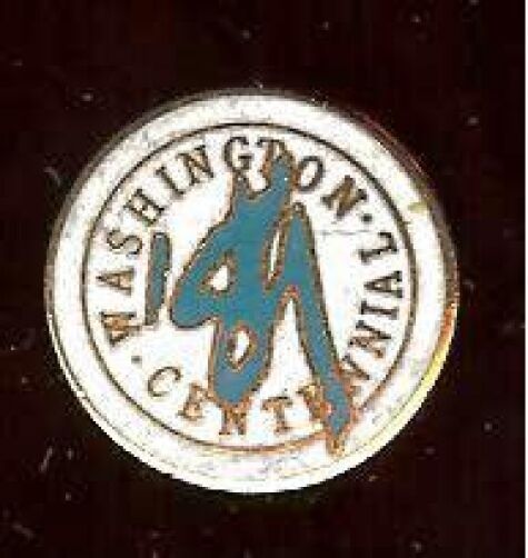 1989 Vintage WASHINGTON CENTENNIAL Pin Enamel tacpin