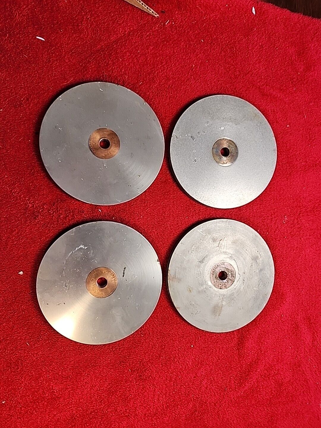 Set of Crystalite Diamond discs, 100, 1500, 1500, 3000 Used Commercial