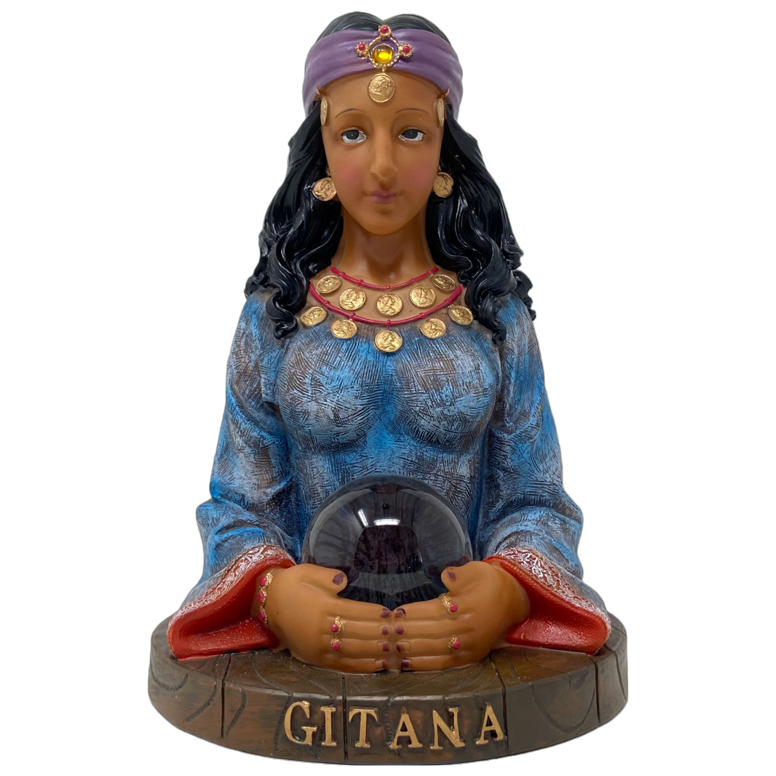 Gitana  Gypsy Psychic Fortune Teller 10 Inch Resin Statue B2486 Beautifully Made