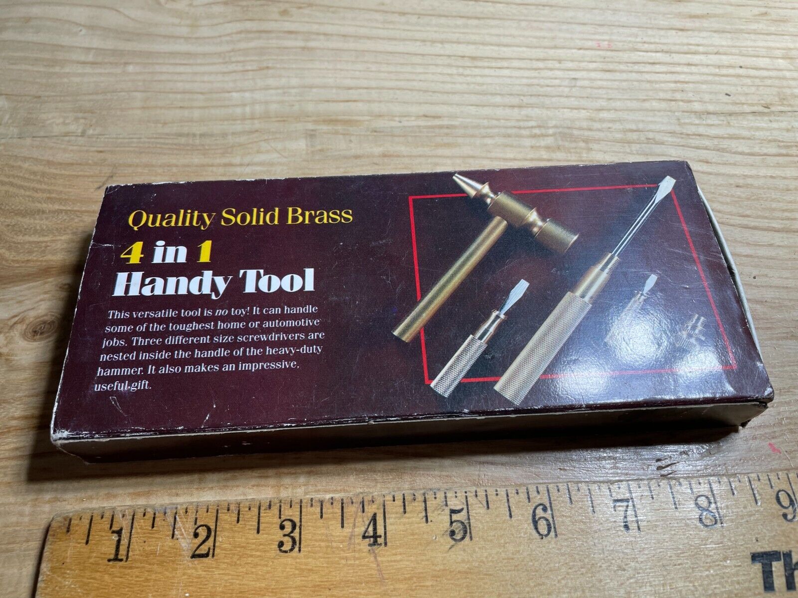 Vintage 4 in 1 Brass Handy Tool