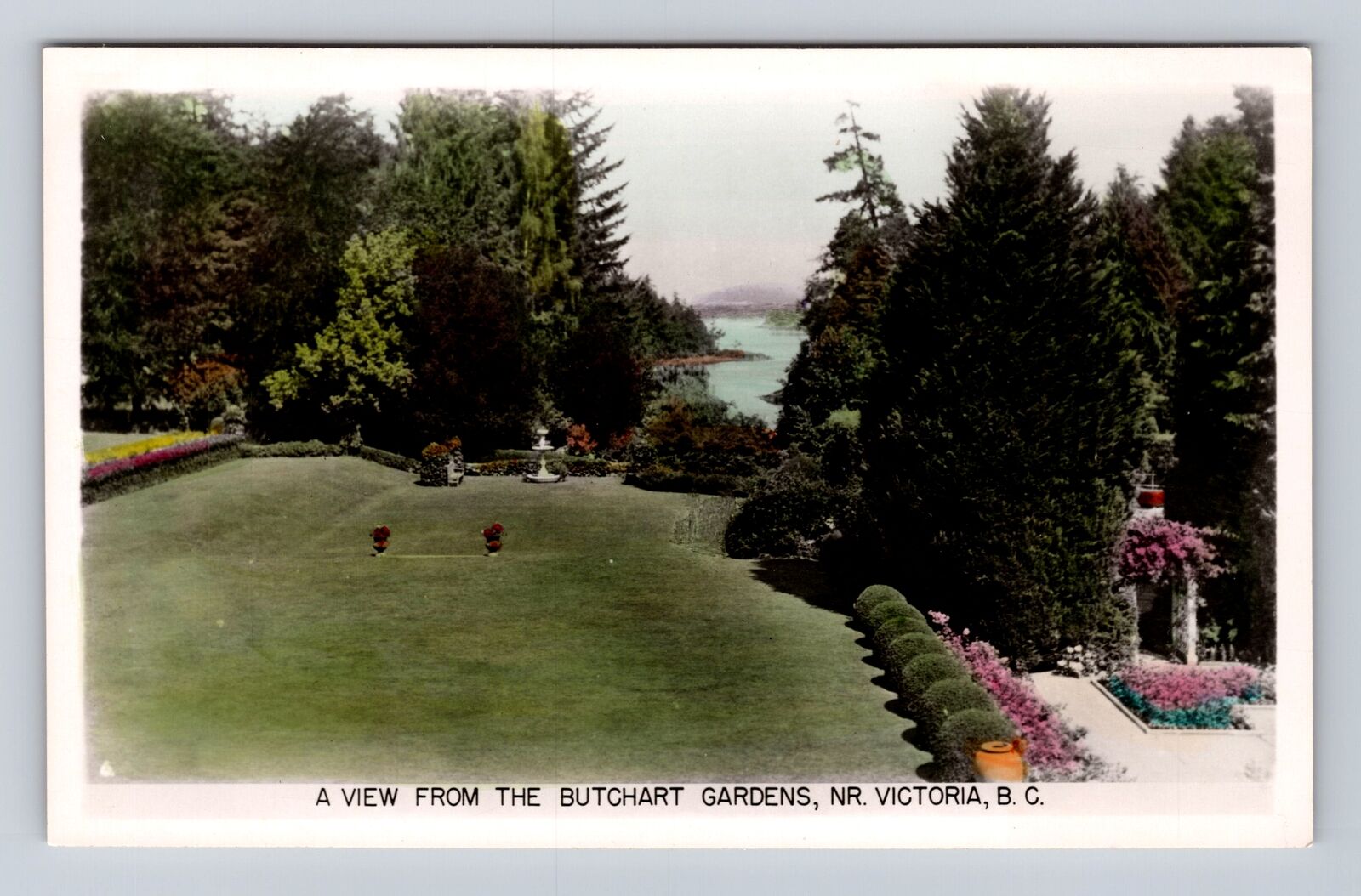 Victoria British Columbia-Canada, From The Butchart Gardens, Vintage Postcard