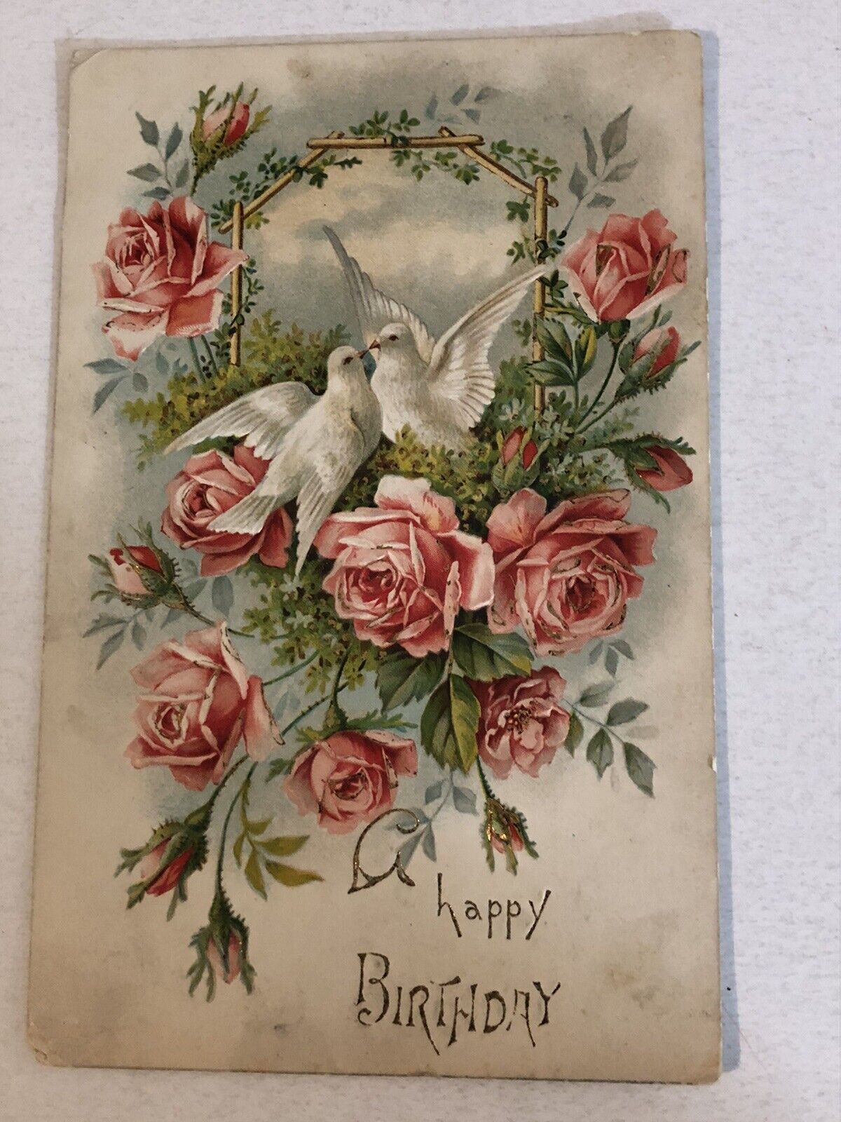 1908 Happy Birthday Postcard Antique Hamersville Ohio