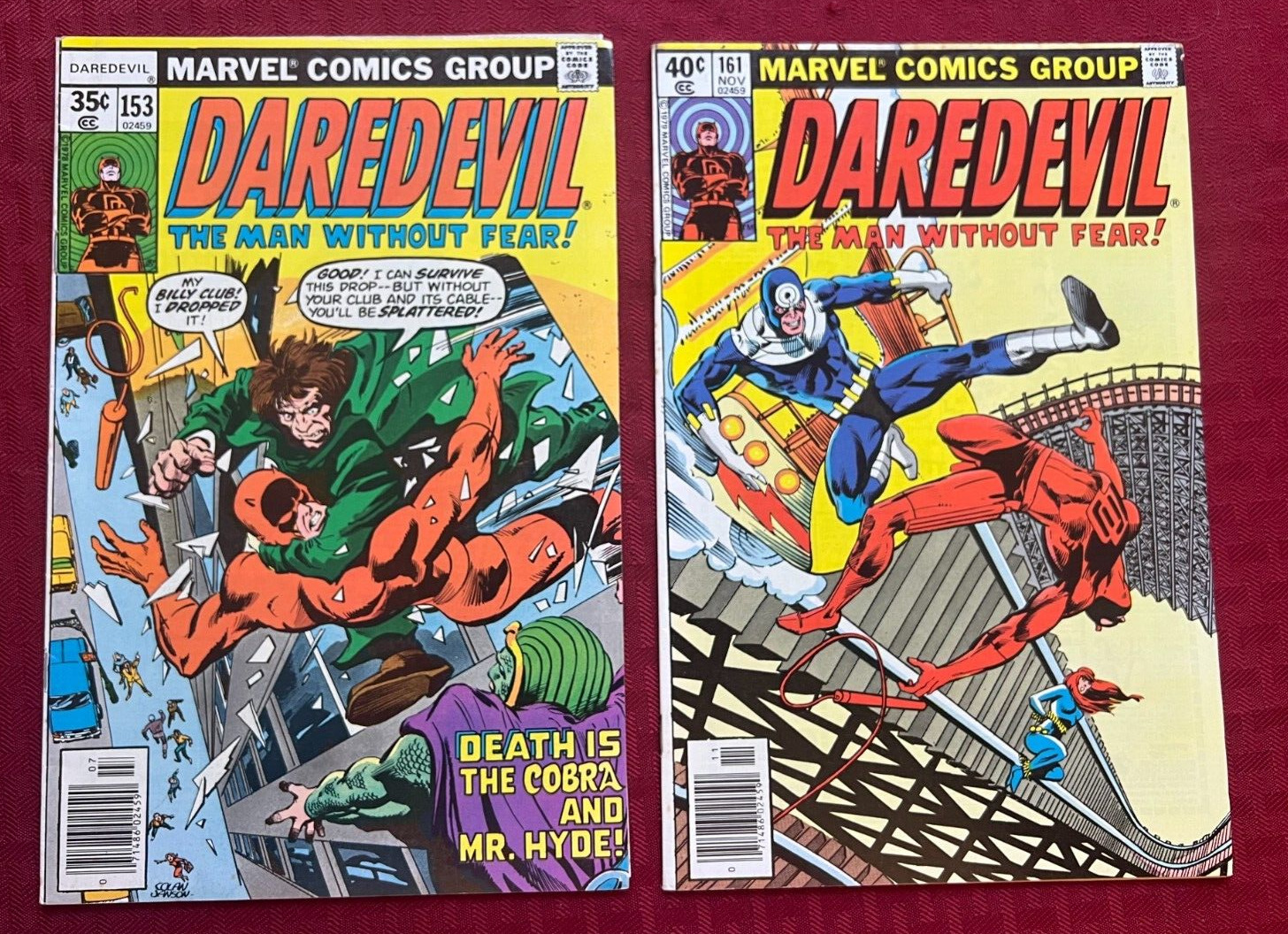 Daredevil Lot #153 VG/FN, #161 FN- 1978 Marvel  Frank Miller 1st App.  Ben Urich