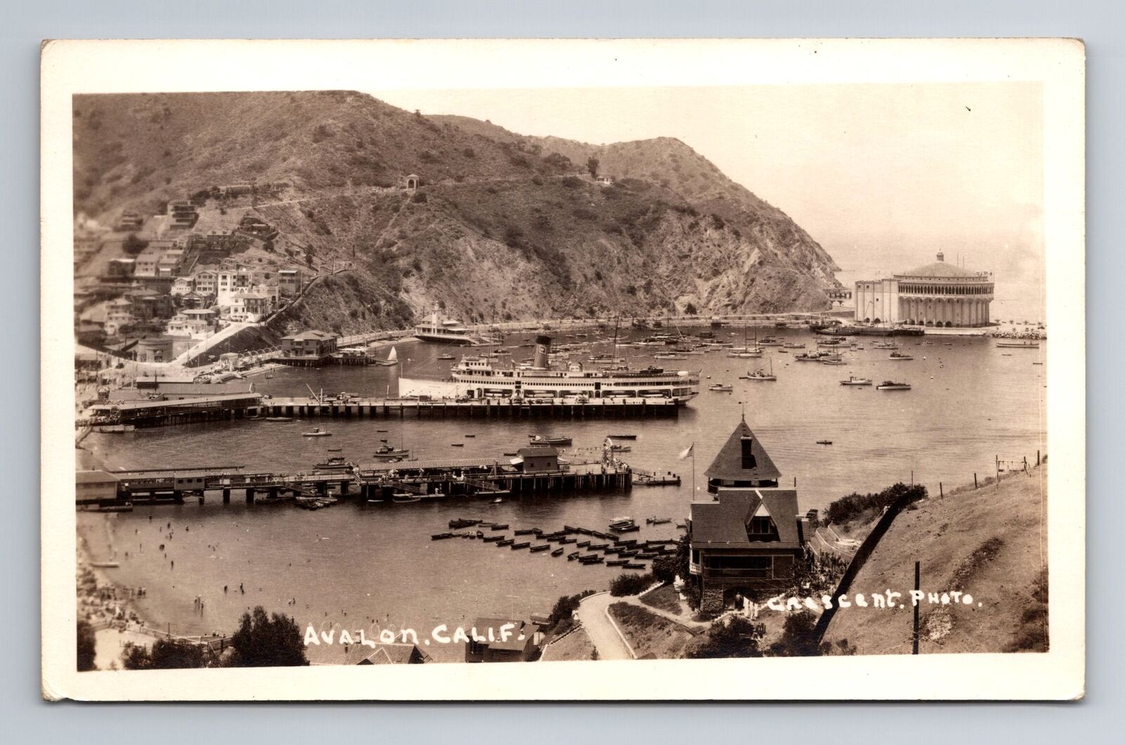 Avalon CA-California RPPC, Scenic View, Antique, Vintage Postcard