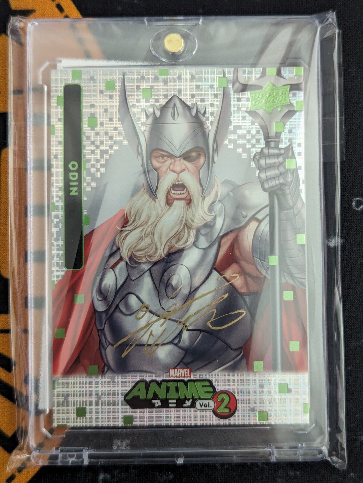2023 UD Marvel Anime Vol. 2 Odin #65 Thatched Foil Signed by In-Hyuk Lee w/ COA