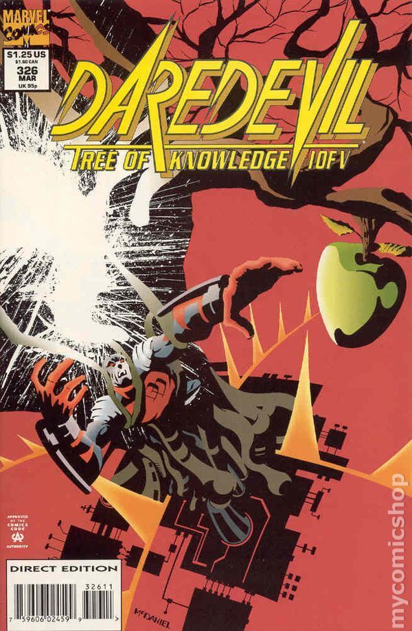 Daredevil #326 VG 1994 Stock Image Low Grade
