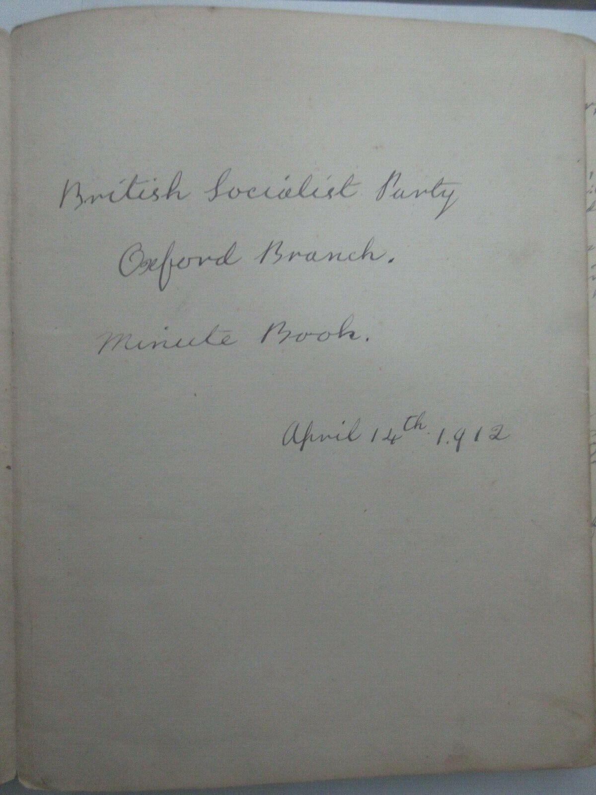 Judaica Antique Booklet Manuscript English British, Oxford Branch 1912-1914.