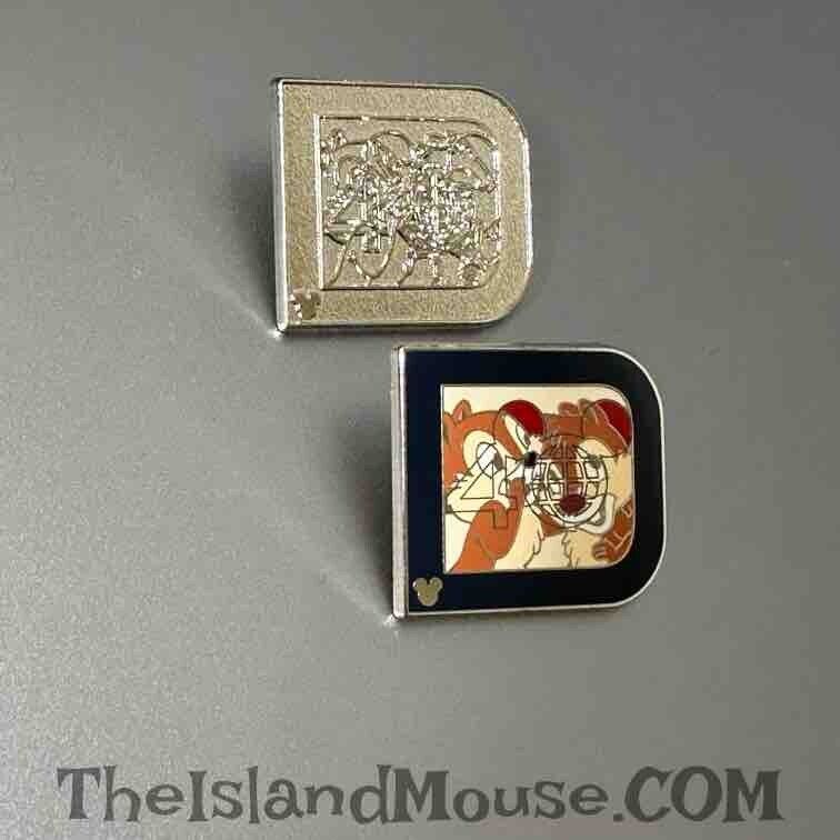 Disney WDW Chip \'n Dale HM Classic \'D\' Hidden Mickey Two Pin Set (U6:85608)