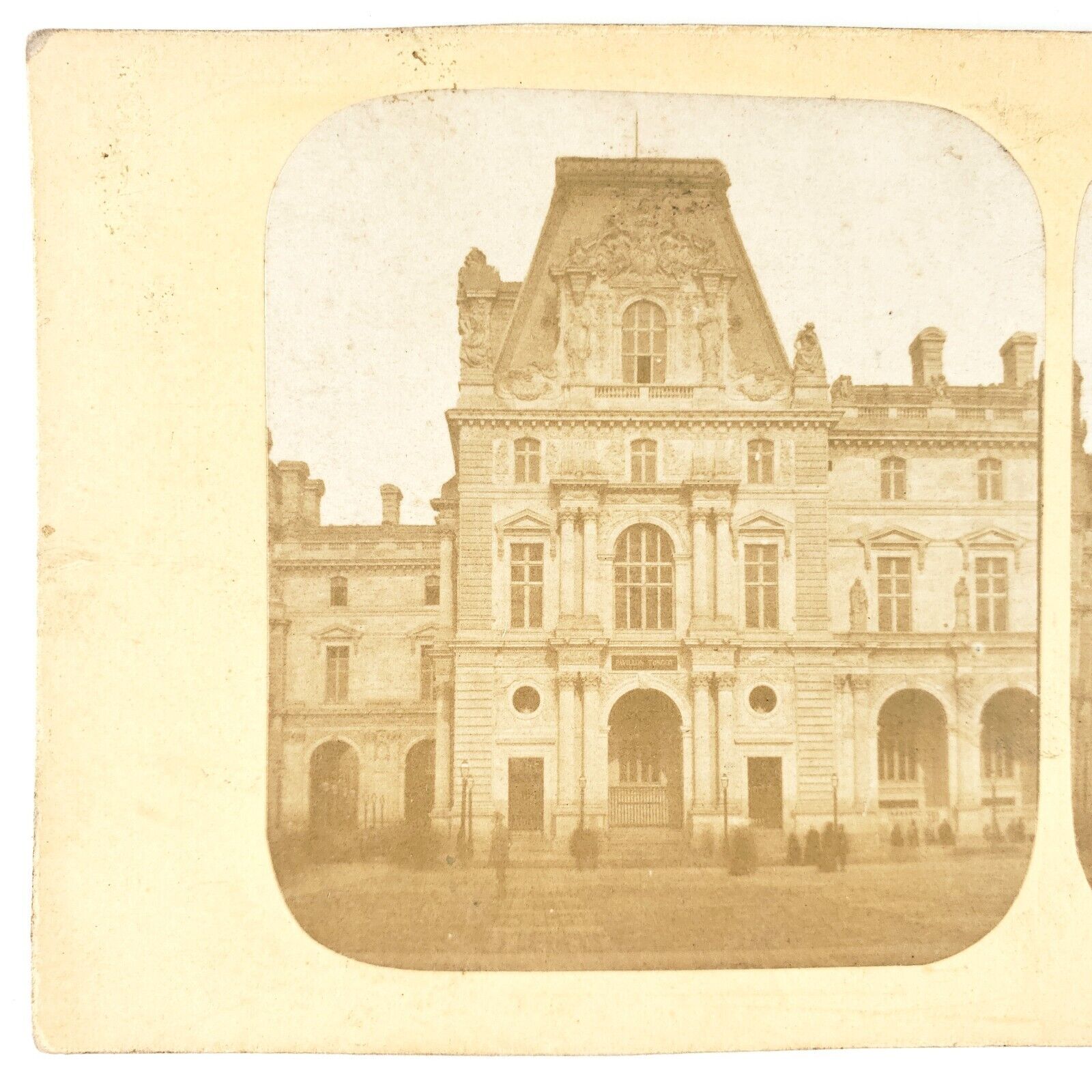 Paris France Louvre Museum Stereoview c1865 Antique Art Photo French Street F892