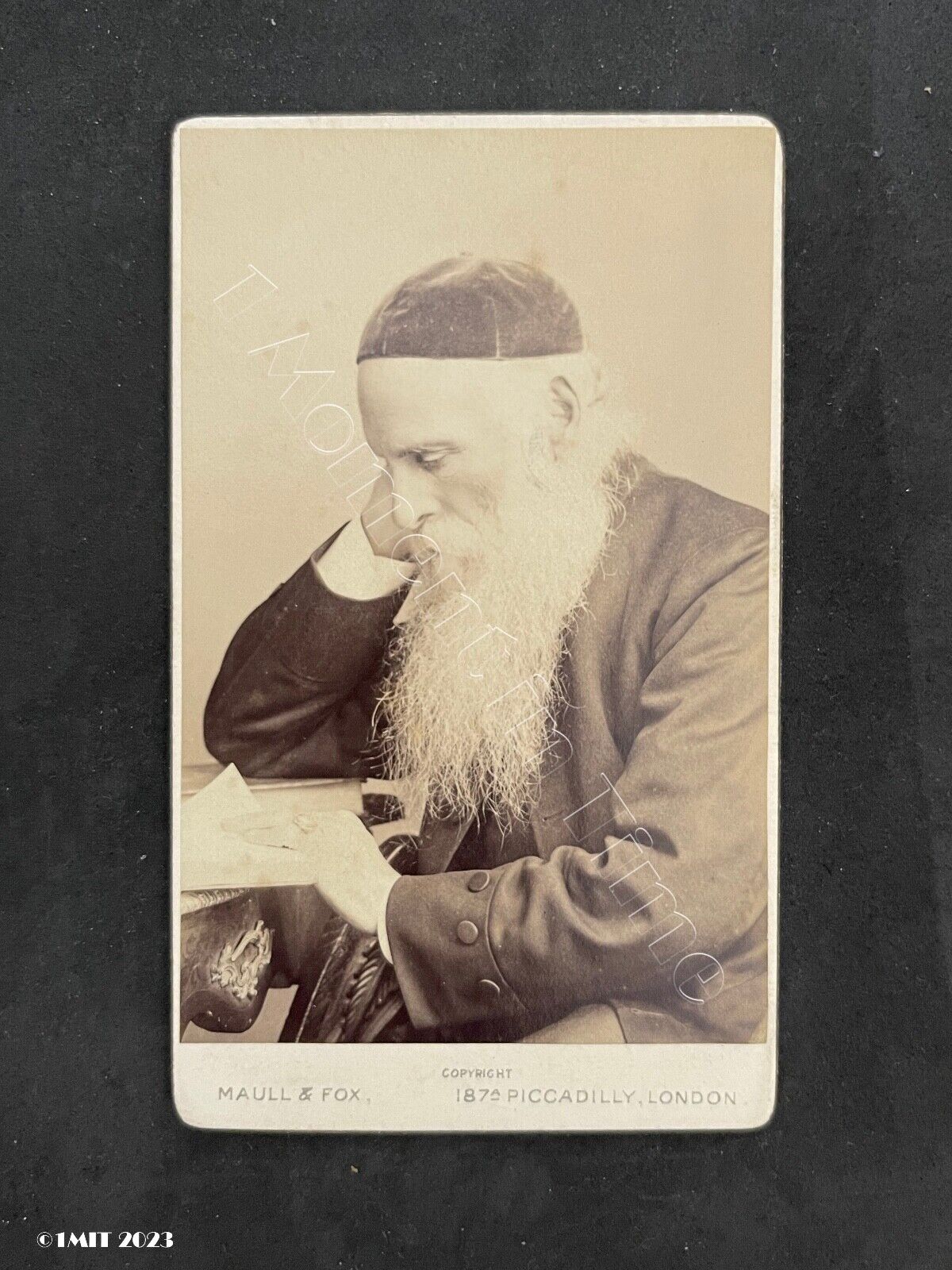 CDV RARE Rabbi Kippah Named Ridley by Maul & Fox Antique Victorian Fashion Photo