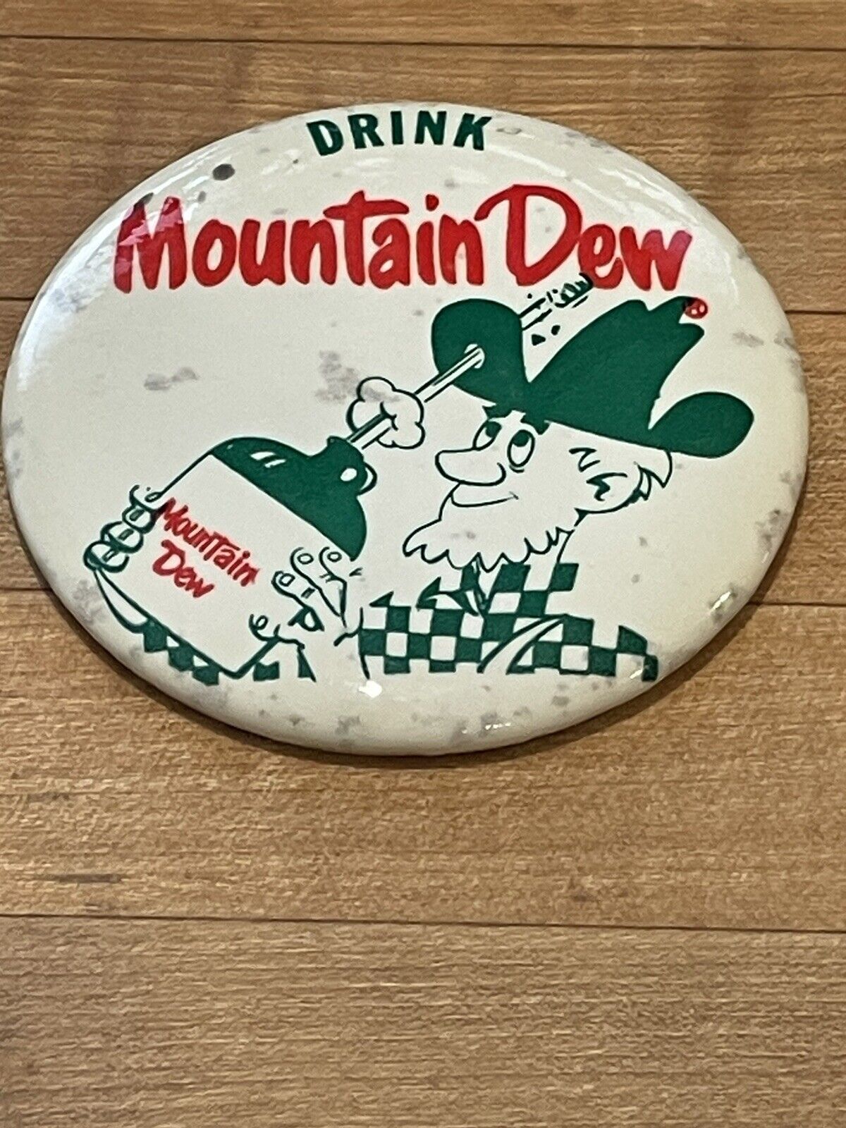 1960s Vintage Mountain Dew Pin Willy Mountain Dew Promotional Pin