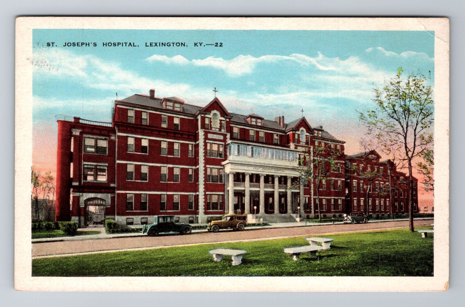 Lexington KY-Kentucky, St Joseph's Hospital, Antique, Vintage Souvenir Postcard