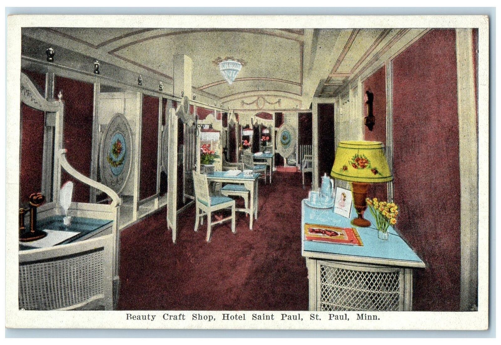 c1920\'s Beauty Craft Shop Hotel Saint Paul & Restaurant Saint Paul MN Postcard