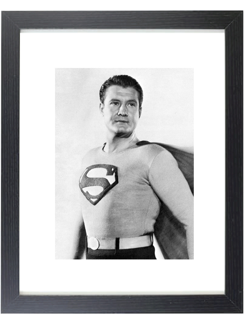 George Reeves as Superman in Classic TV Show Matted & Framed Picture Photo