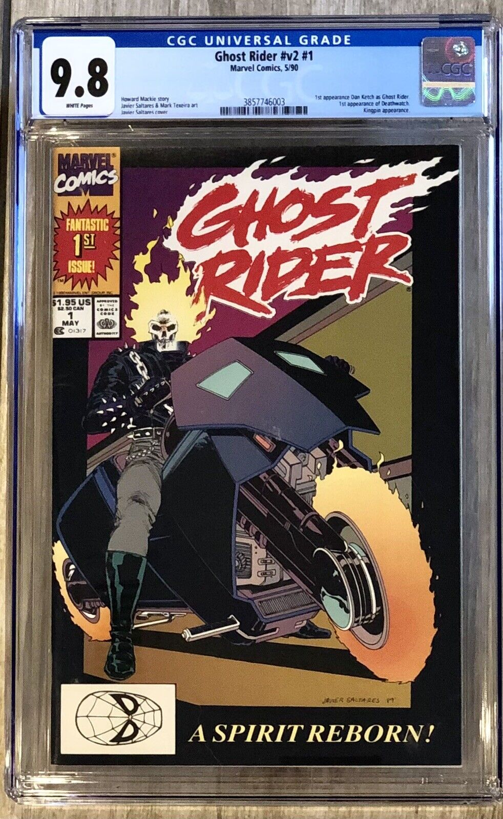 Ghost Rider 1 CGC 9.8 WP (1990 Volume 2) 1st Appearance Danny Ketch & Deathwatch