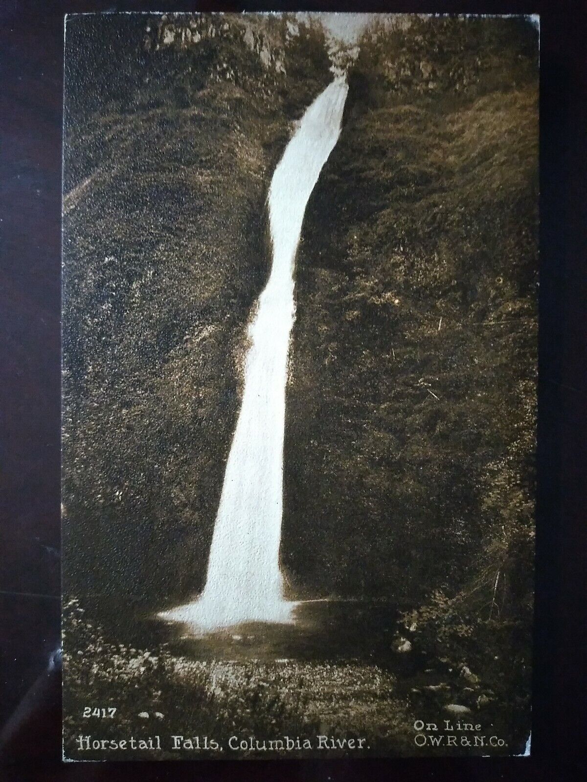 Horsetail Falls, Columbia River, OR, On Line OWR&N Co - Early 1900s, Rough Edges