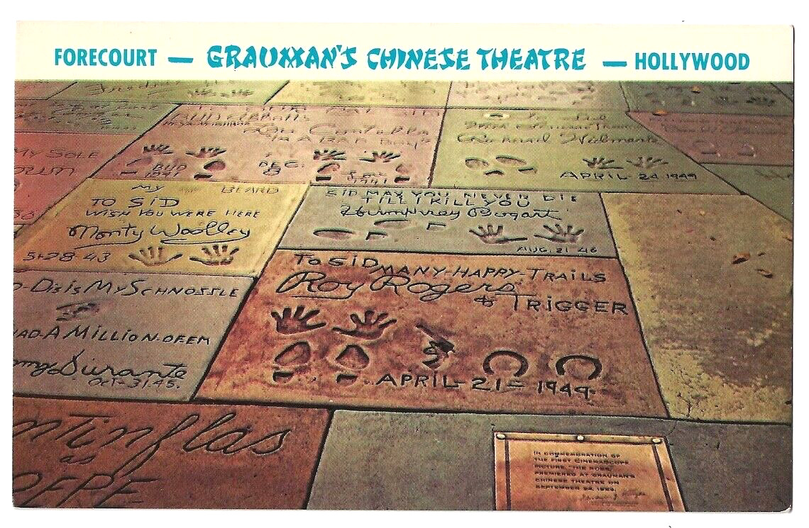 Grauman\'s Chinese Theatre c1960\'s Hollywood Movie Stars, Handprint and Footprint