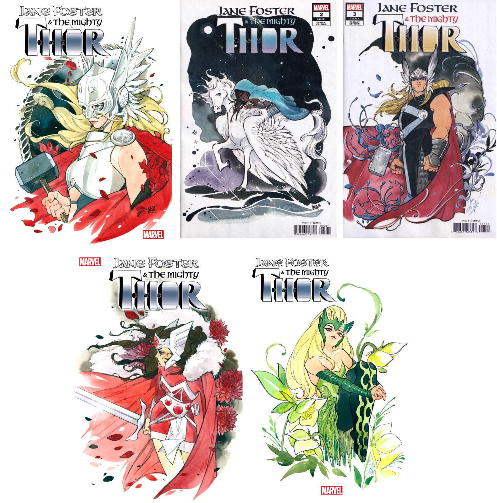 JANE FOSTER & THE MIGHTY THOR #1 #2 #3 #4 #5 (SET OF 5)(PEACH MOMOKO VARIANTS)