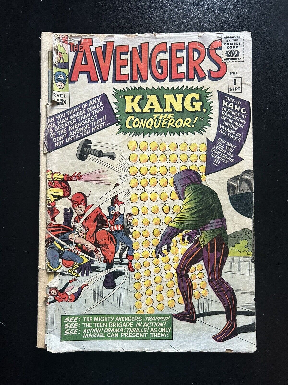 Avengers #8 – Coverless, Front & Back Cover Detached – 1st Kang Marvel 1964