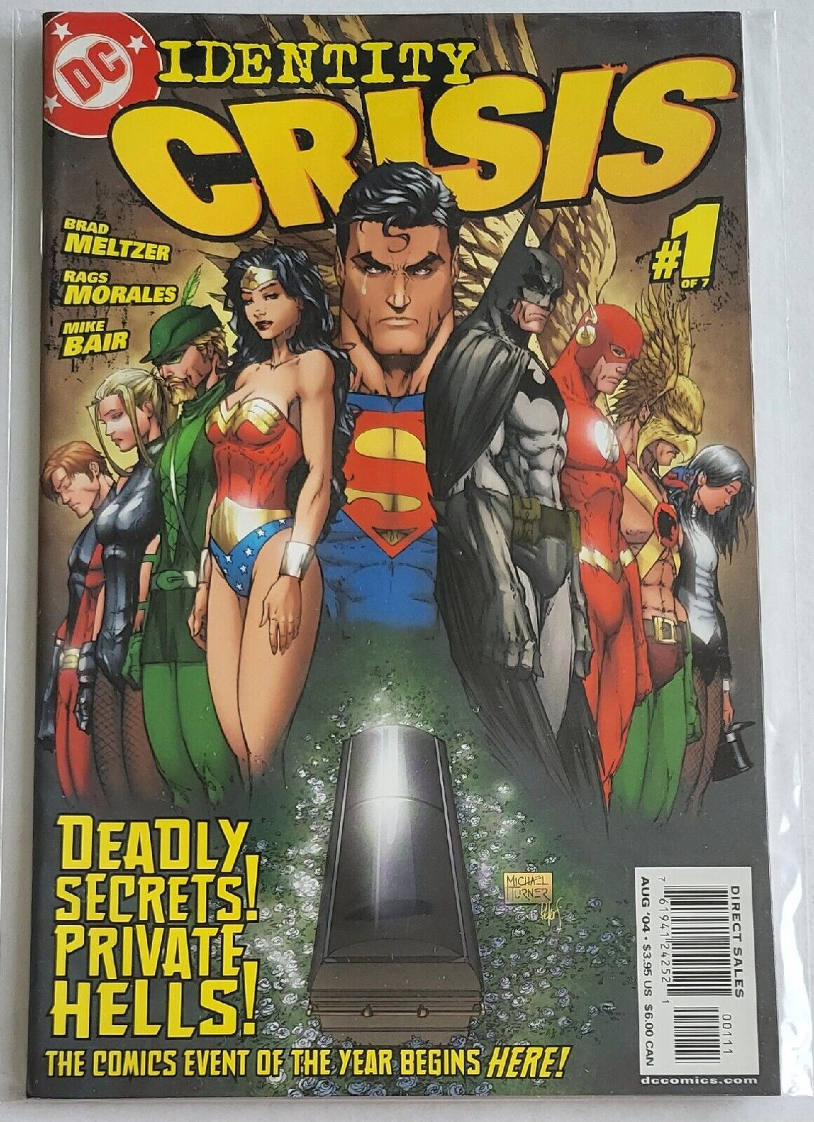 DC Comic Book....Identity Crisis #1, August 2004, Very Good Condition 