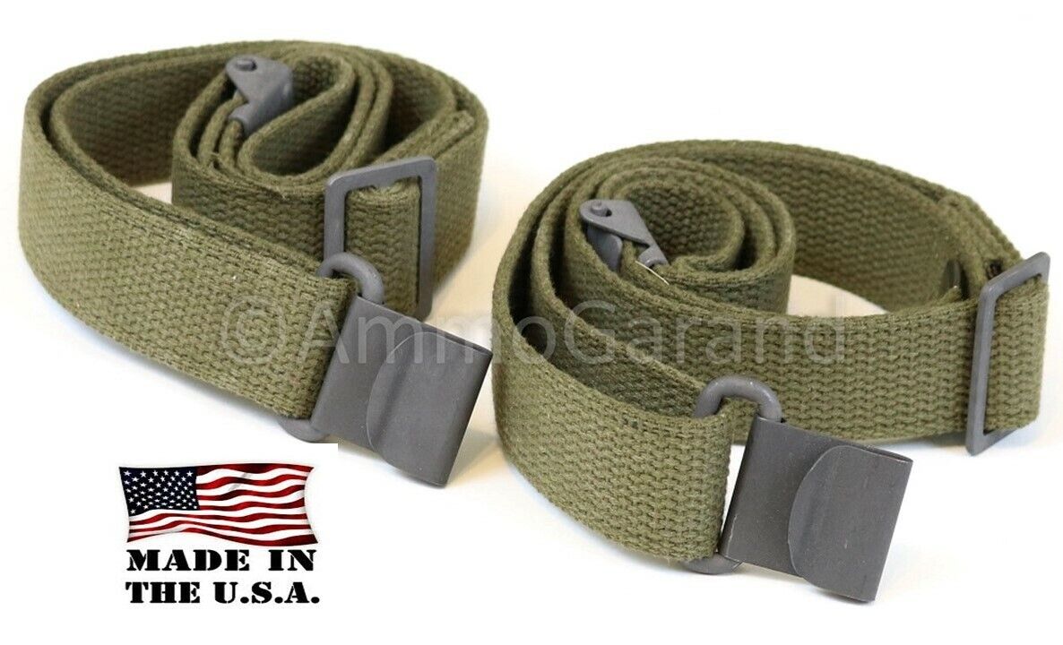 AmmoGarand M1 Garand Sling OD Green Cotton Web US Made 2-Pack
