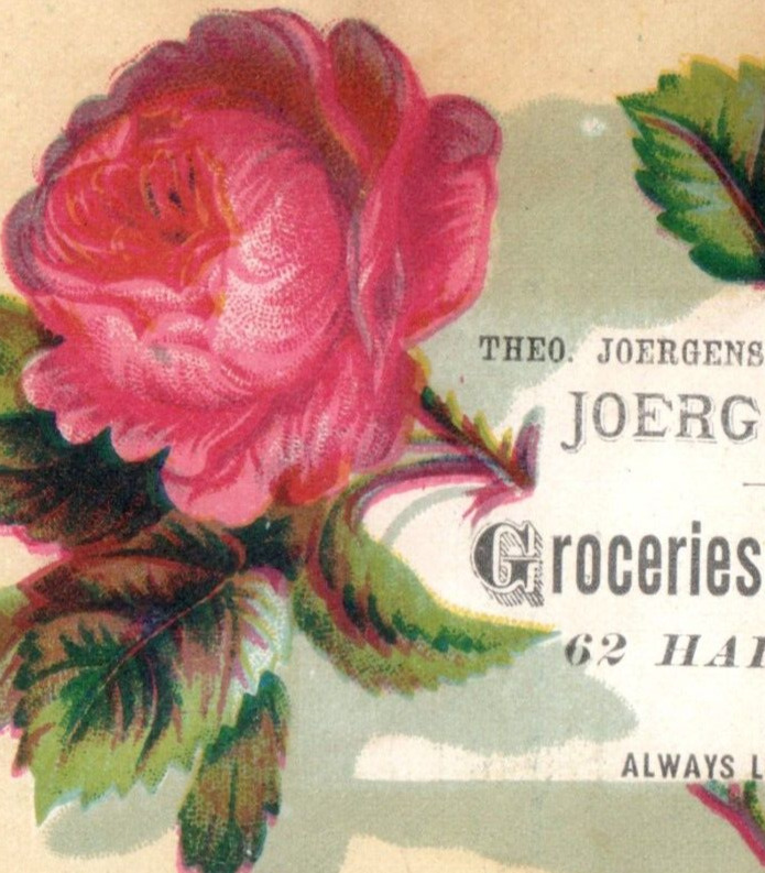 1870s-80s Theo. Chase Joergen\'s Bros. Groceries & Provisions Jersey City P137