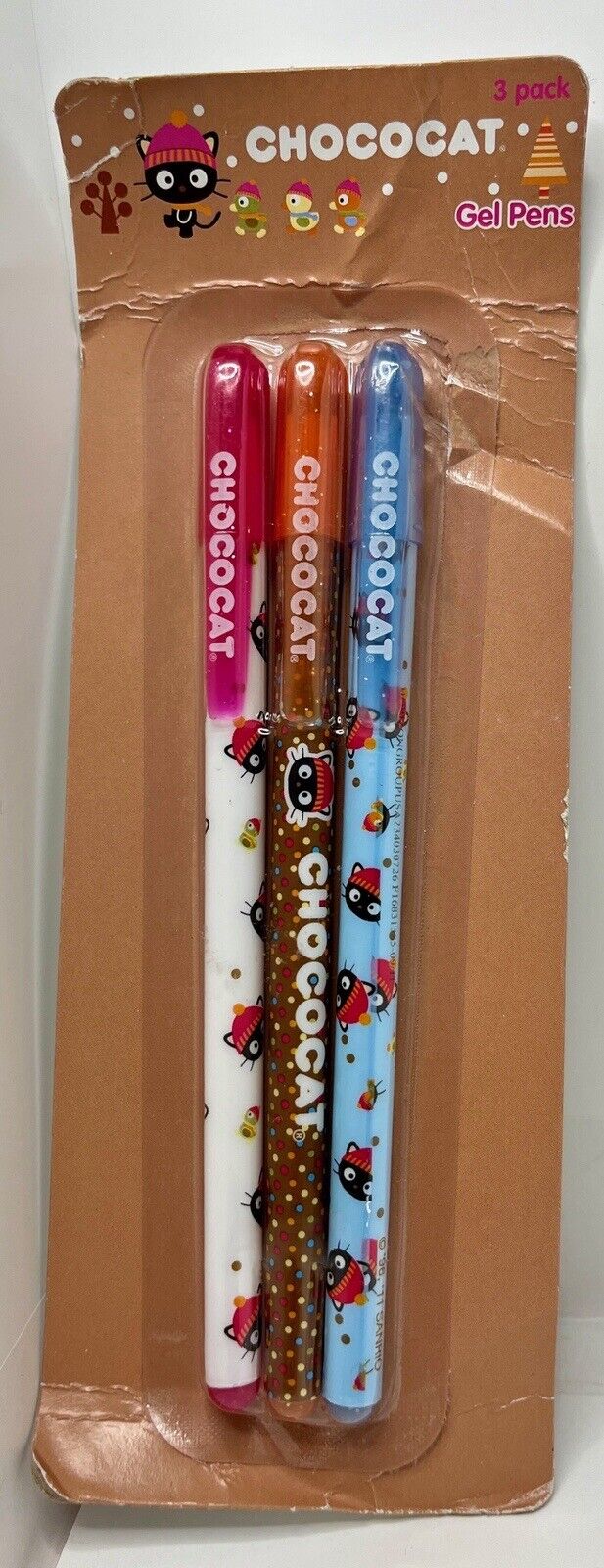 Vintage Sanrio Chococat Gel Pens- 3 pack 2011 BNWT