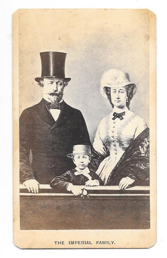 CDV: THE FRENCH IMPERIAL FAMILY NAPOLEON III, EMPRESS EUGENIE, & PRINCE IMPERIAL