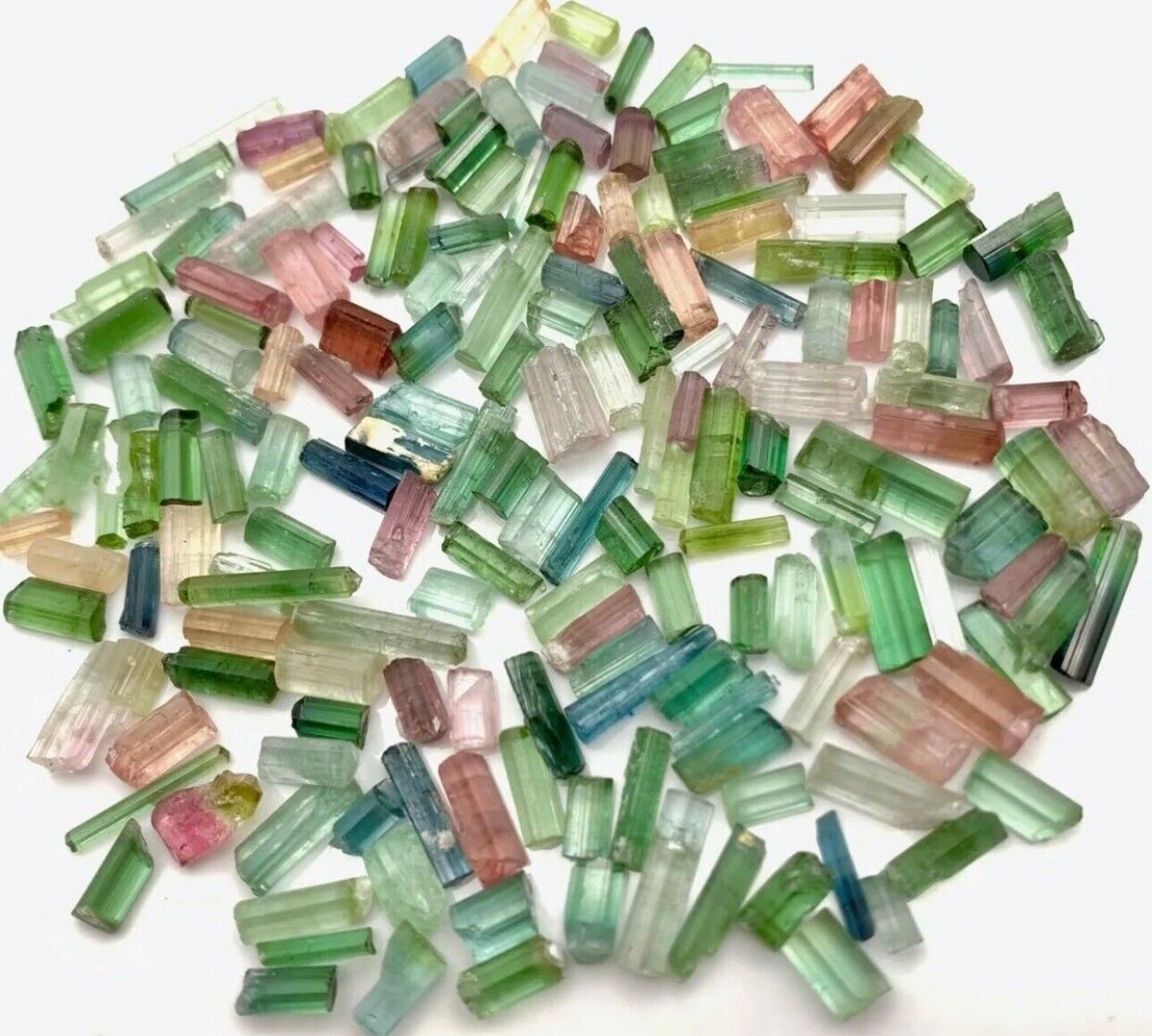 150 Ct Gorgeous mixed colour gemmy tourmaline Jewelry Size Crystals From @afg