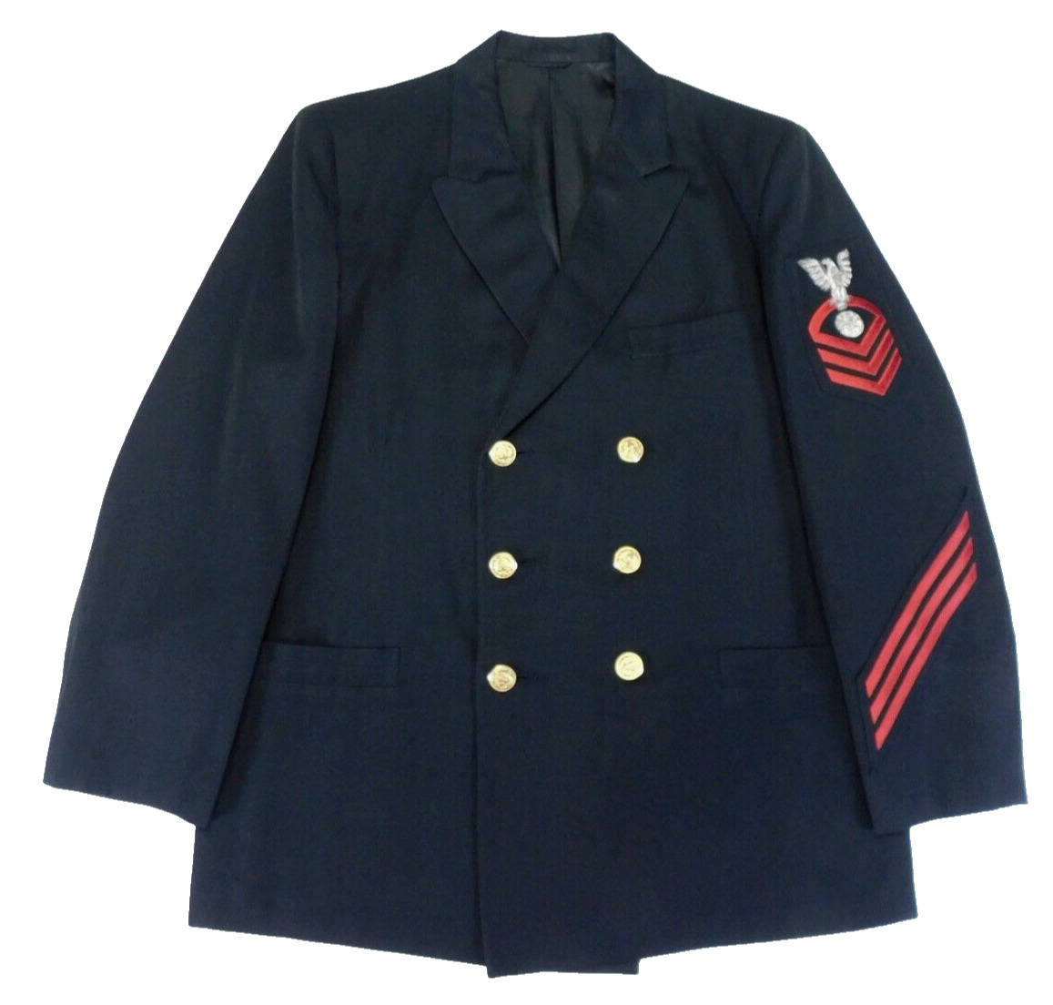 US Navy Vintage Jacket 42 Reg Enlisted Dress Blue Electricians Mate CPO Uniform