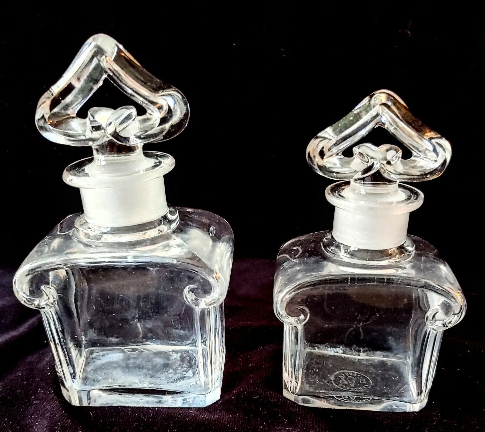 Vintage BACCARAT CRYSTAL Empty Perfume Bottles for Guerlin 5 1/2\