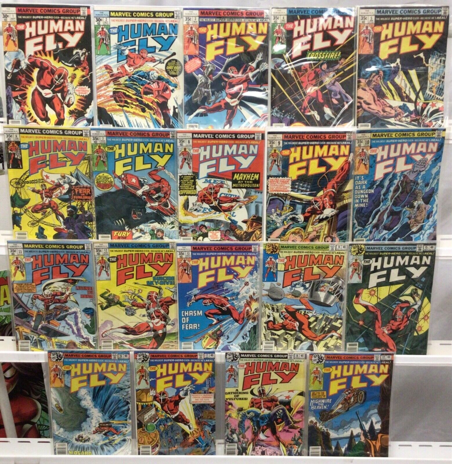 Marvel Comics The Human Fly #1-19 Complete Set FN 1977